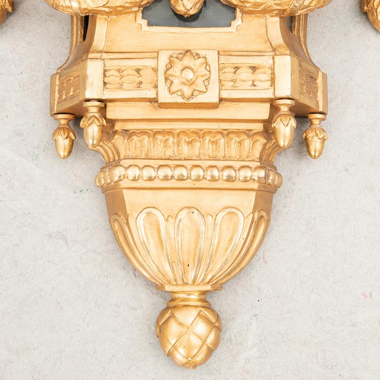 Wall clock in the Gustavian style, first half of the 20th century.