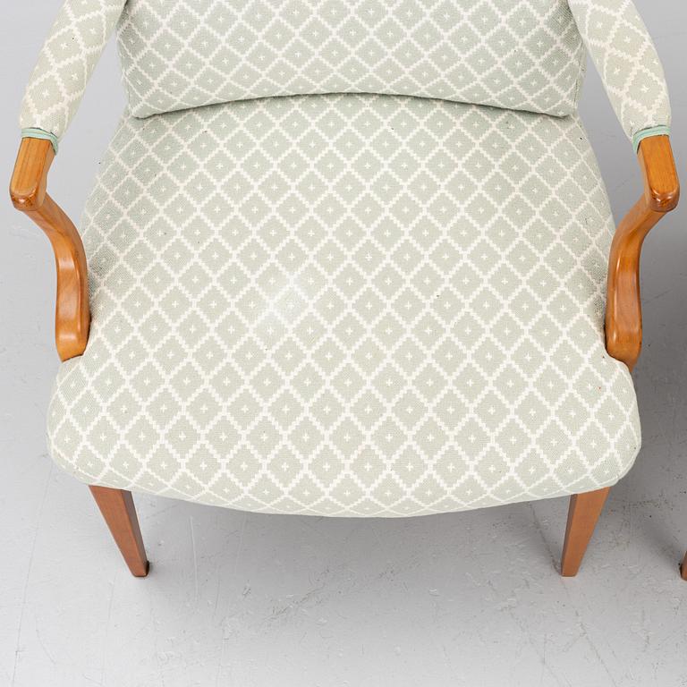 Josef Frank, a pair of model 969 armchairs, Svenskt Tenn.