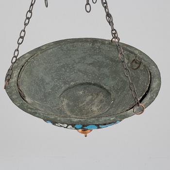 Ampel, emaljerad metall, Qajardynastin (1789–1925).