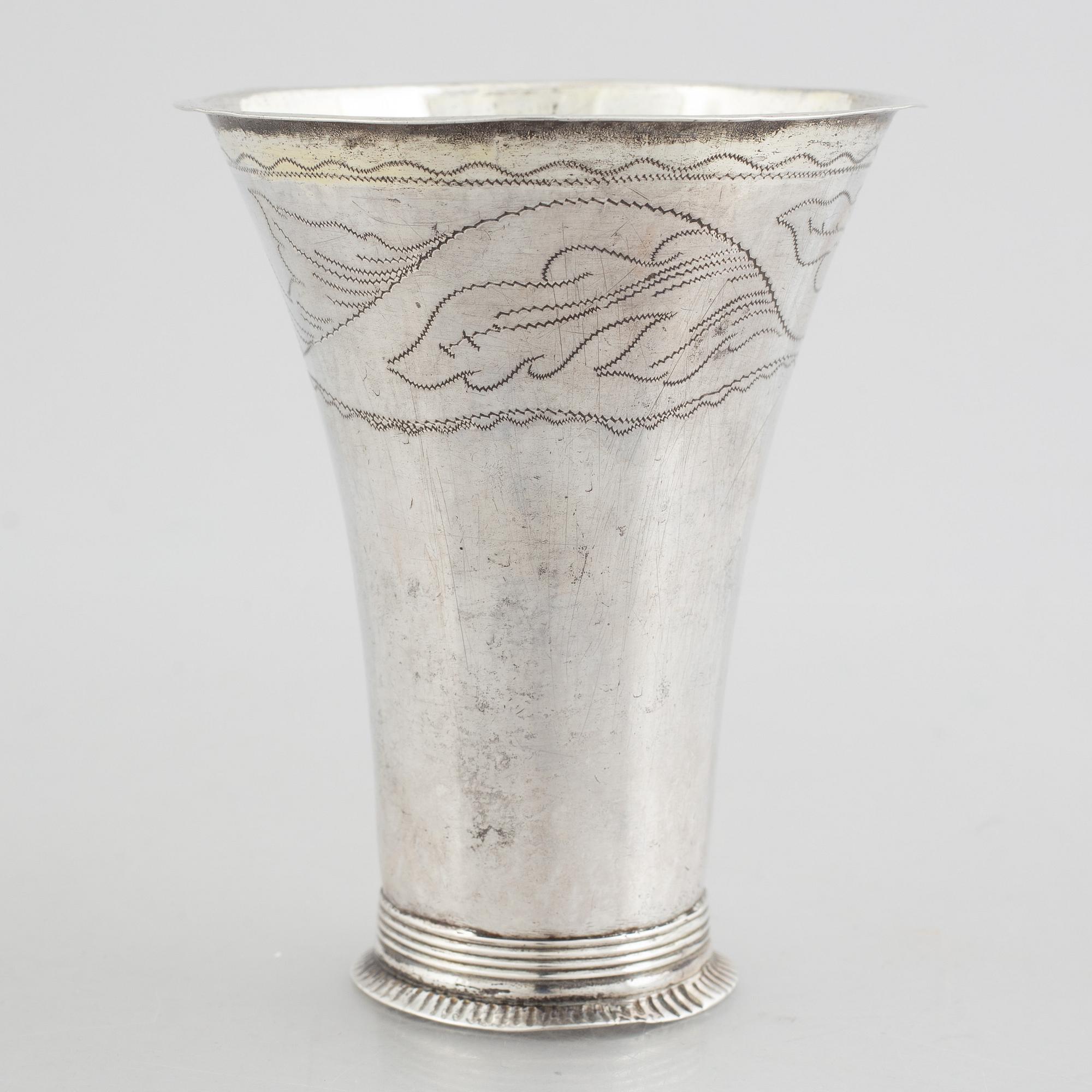 A Swedish Silver Beaker, mark of Nils Tornberg, Linköping 1797.