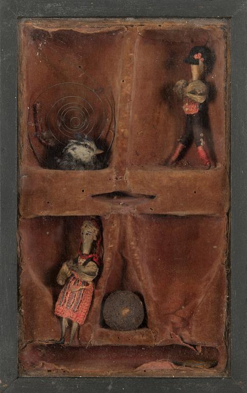 Juhani Harri, assemblage, signed and dated -76.