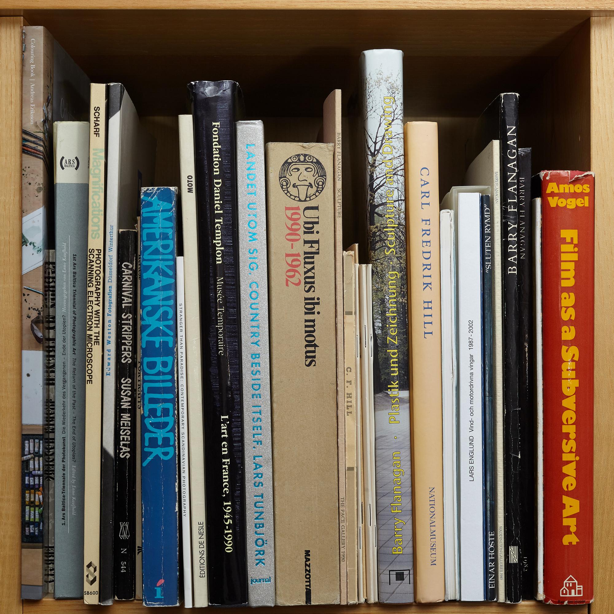 Björn Springfeldt's art library.