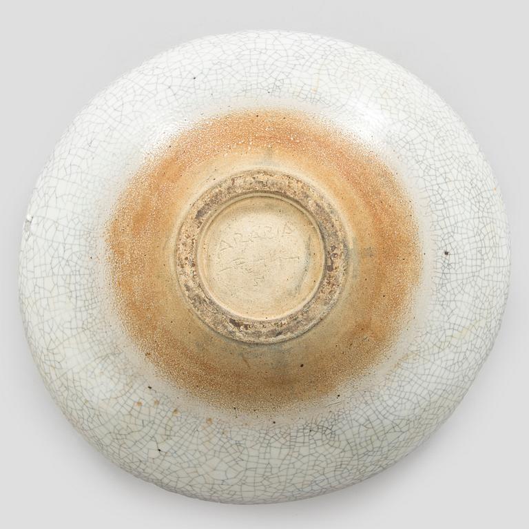 Friedl Holzer-Kjellberg, A stoneware floor bowl, signed ARABIA -F.H.Kj.- 50.