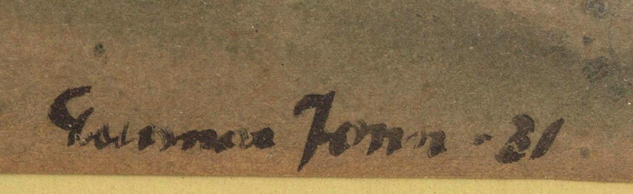 Gunnar Jonn, akvarell, signerad och daterad -31.