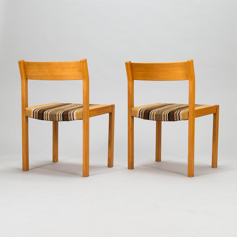 Eero Aarnio, ruokapöytä ja tuoleja, 6 kpl, "Pine", Asko 1960-luku.