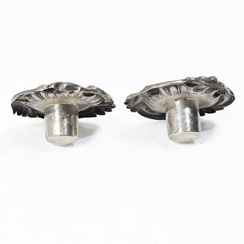 Otto Lindeberg, candle sconces, a pair, silver, Stockholm 1866.