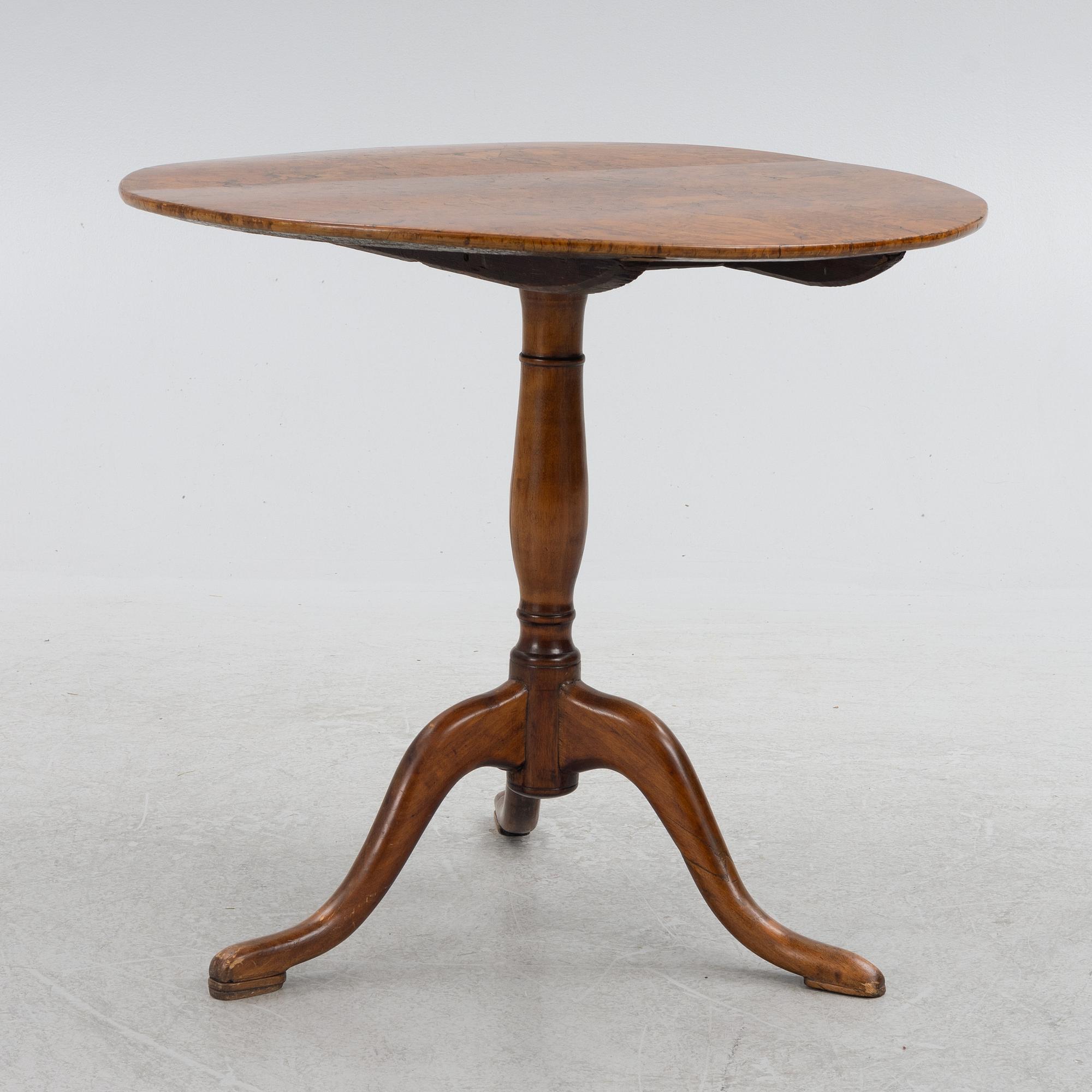 Fällbord, omkring år 1800.