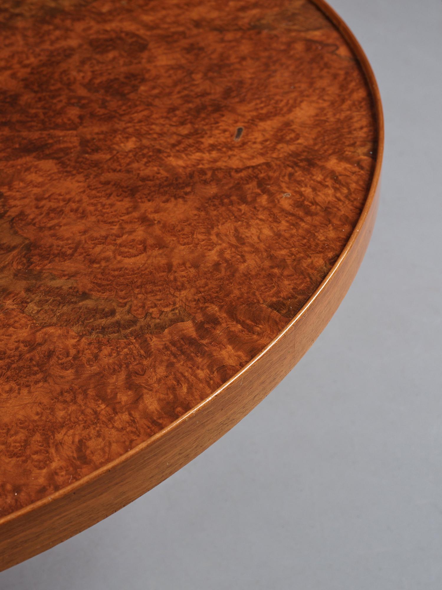Josef Frank, a model 2139 burled root top coffee table, Svenskt Tenn, Sweden.