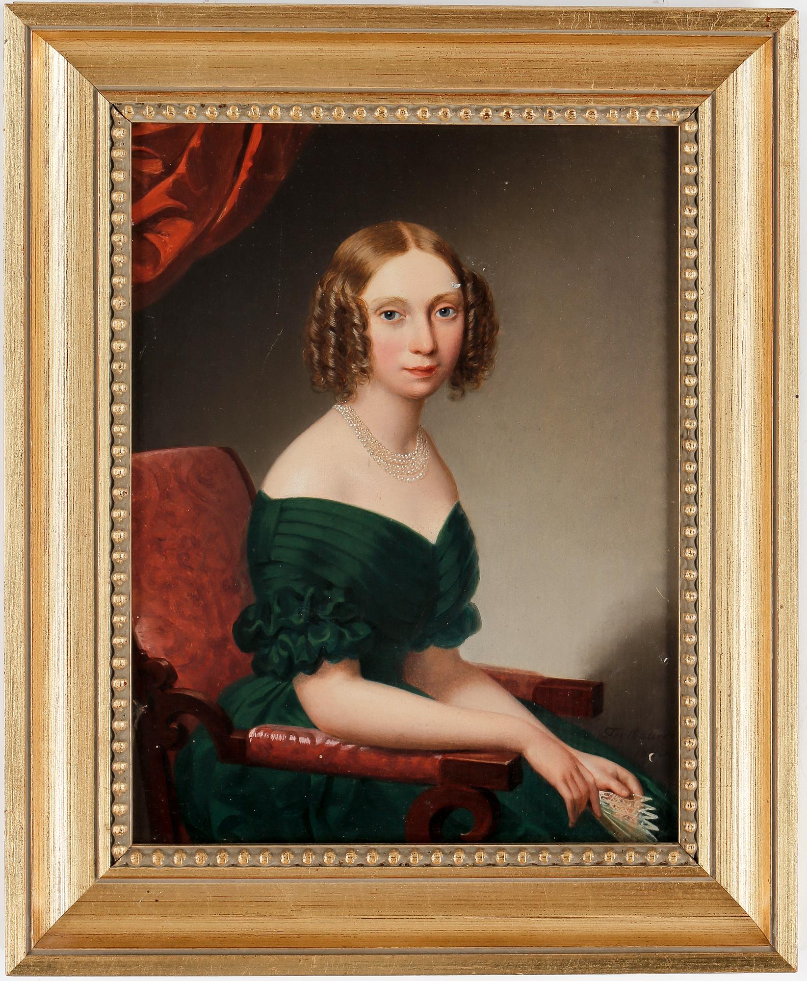 LEOPOLD FERTBAUER, olja på pannå, signerad och daterad 1840.