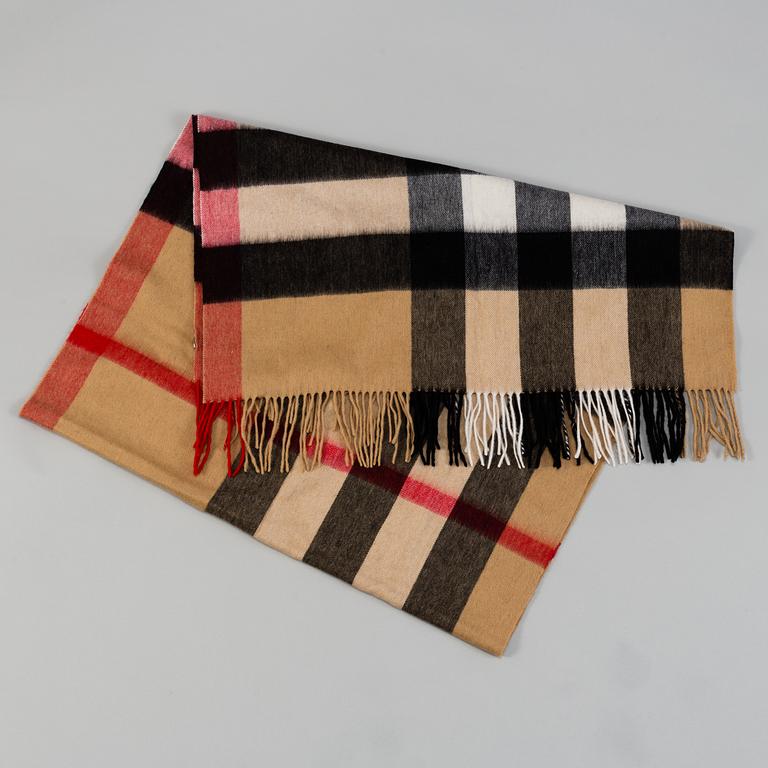 BURBERRY, a cashmere scarf.