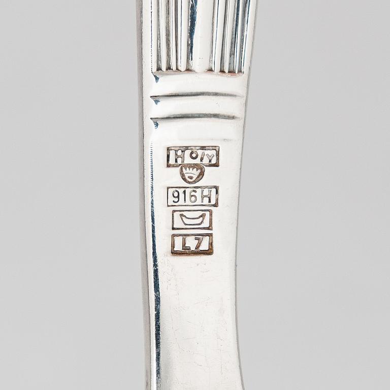 Holger Rasmussen, A 41-piece set of 'Margit' silver cutlery, Hämeenlinna ja Helsinki 1964-68.