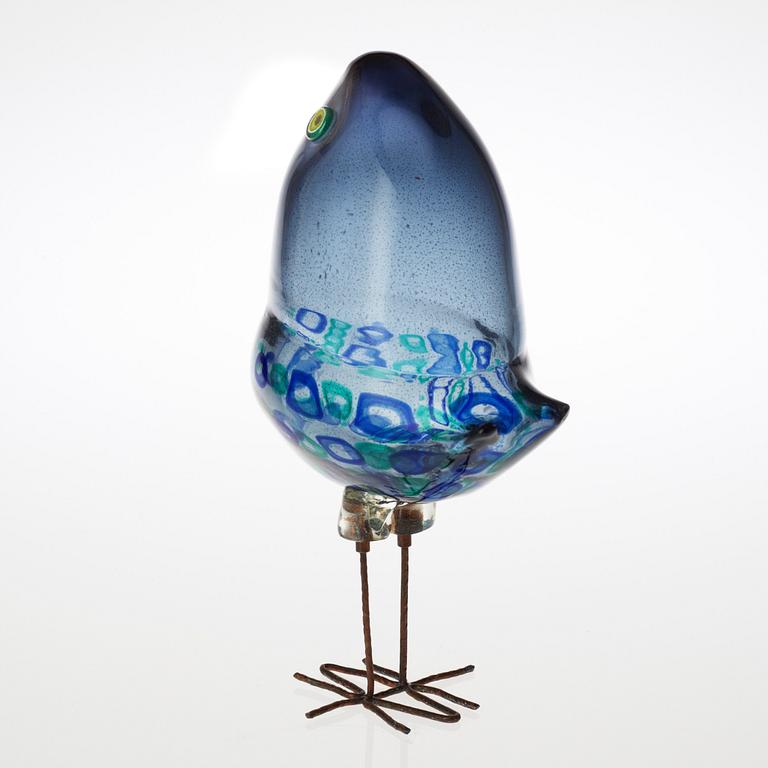 An Alessandro Pianon 'Pulcino' glass bird, Vistosi, Italy 1960's.