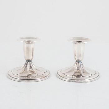 Candlesticks, 2+1 pcs, silver, including Ceson, Gothenburg 1964.