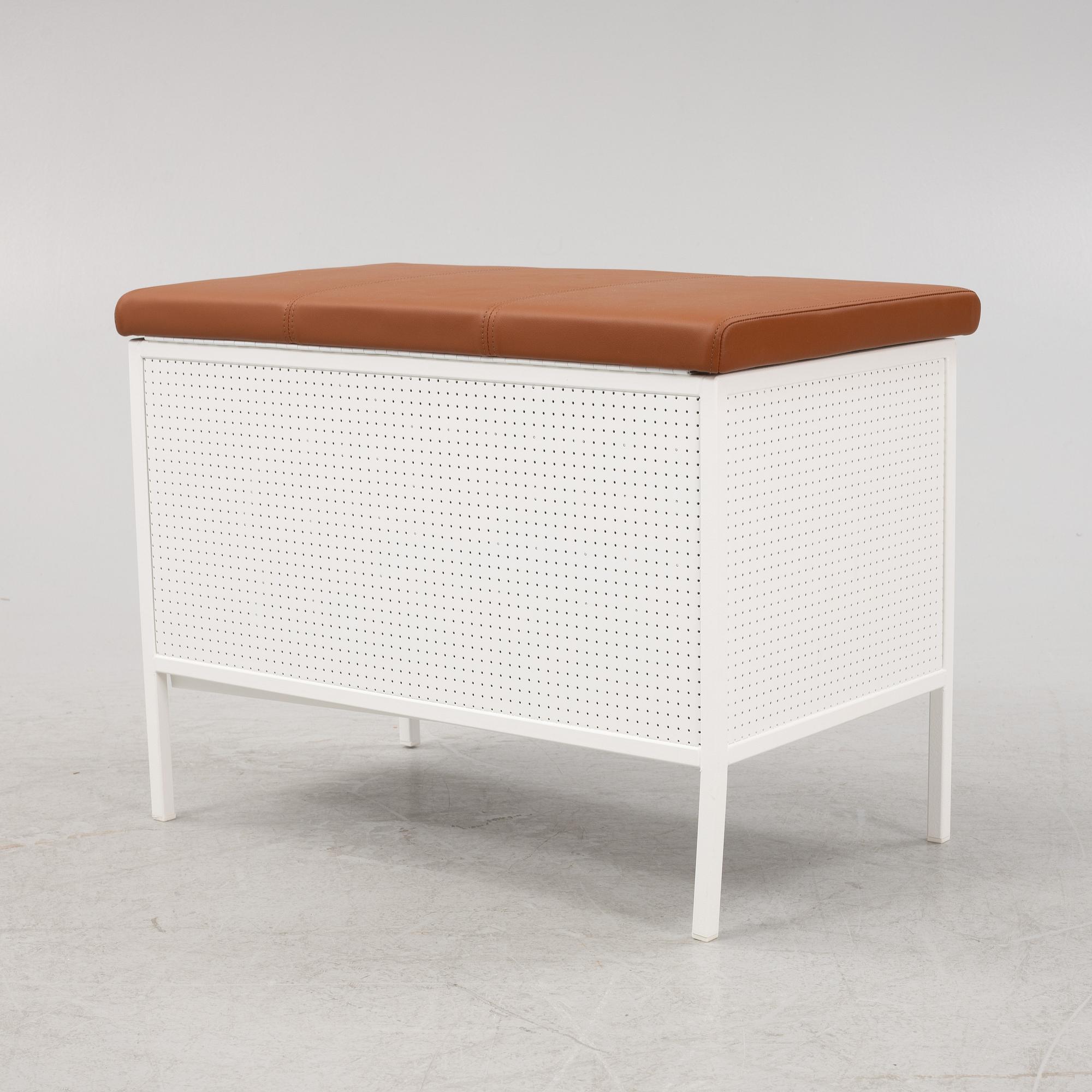 Louis Hederström, a 'Frank box with leather upholstered seat, designed 2015, Maze.