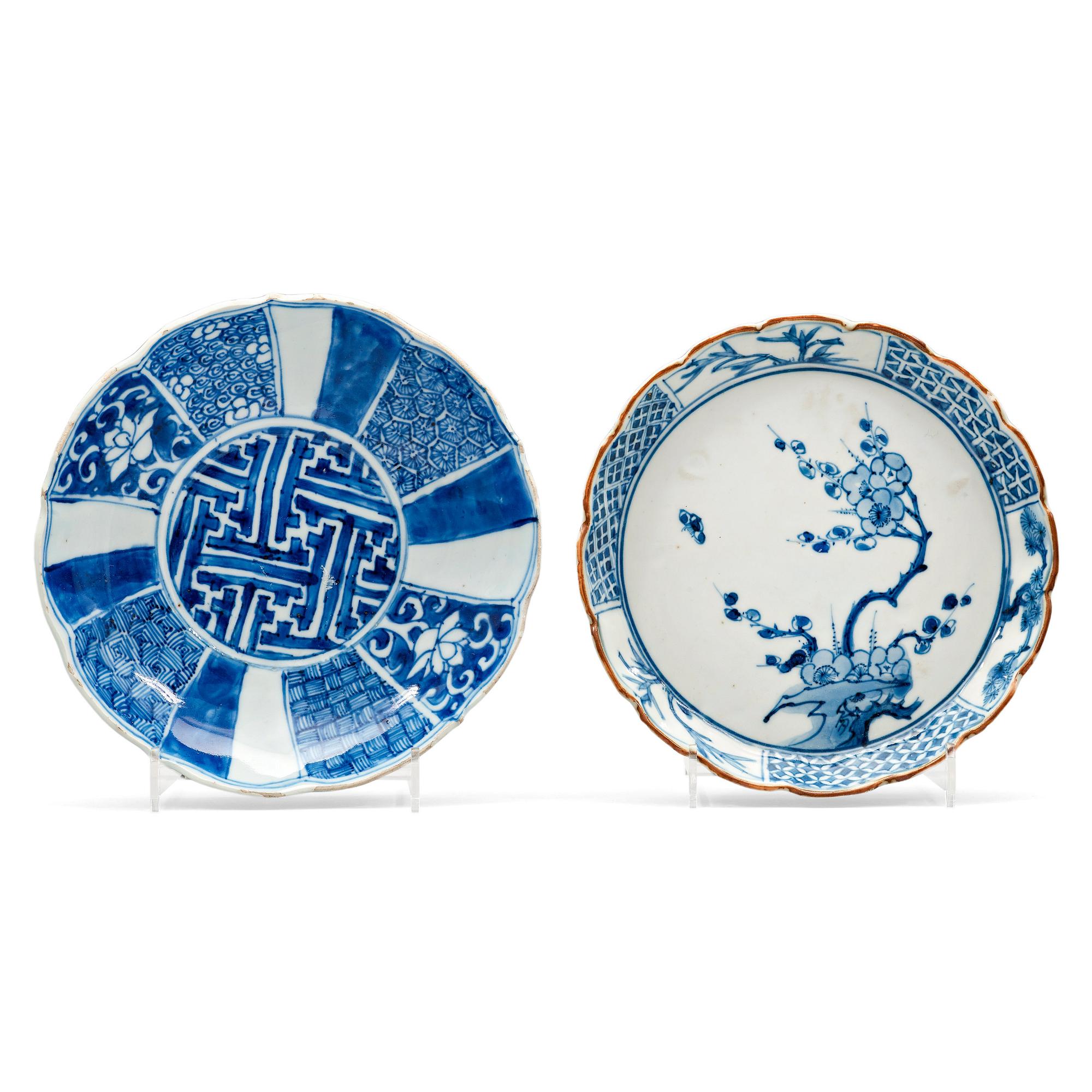 SKÅLFAT, två stycken, porslin, Mingdynastin, Tianqi/Chongzhen, 1600-tal.