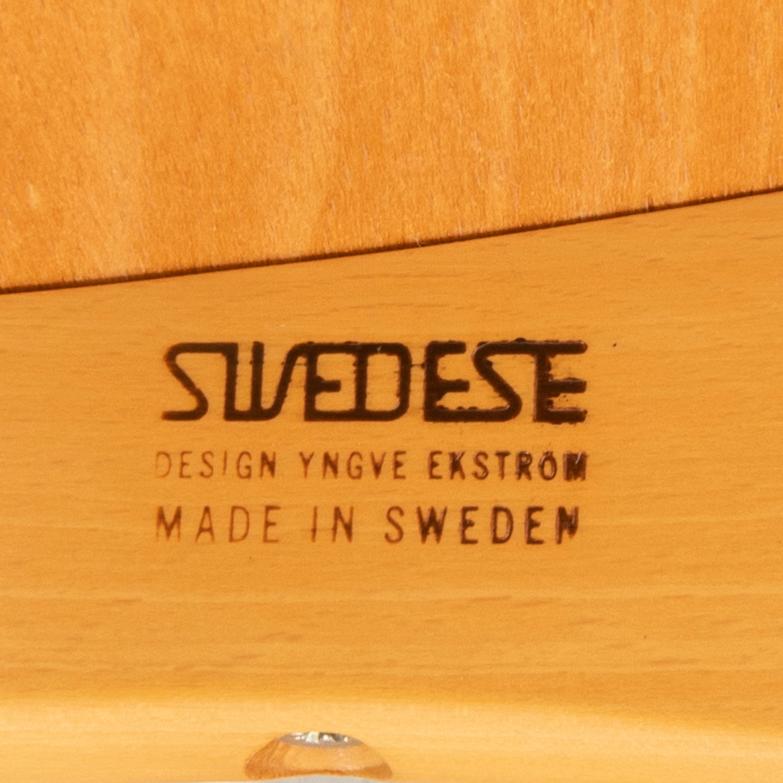 Yngve Ekström, armchair with footstool "Lamino" for Swedese, late 20th century.