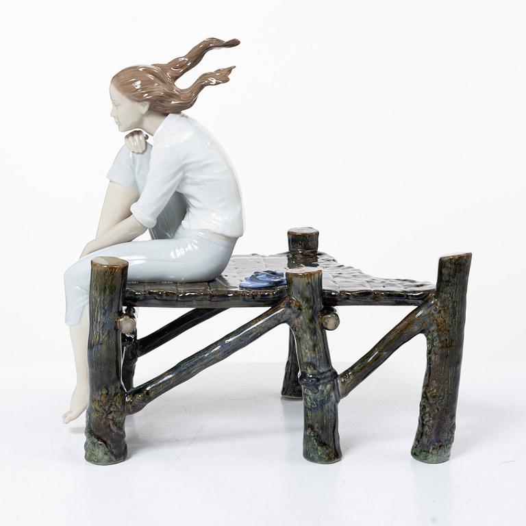 Ernest Massuet, figurine, "Sunset at the Pier", Lladró, Spain.