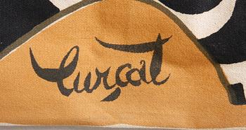 TEXTILTRYCK, sign Lurcat. 1900-tal. 126 x 200.