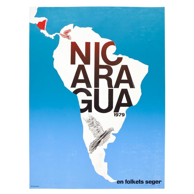 OLOF SANDAHL, screentryck, affisch, 4 st, signerade.