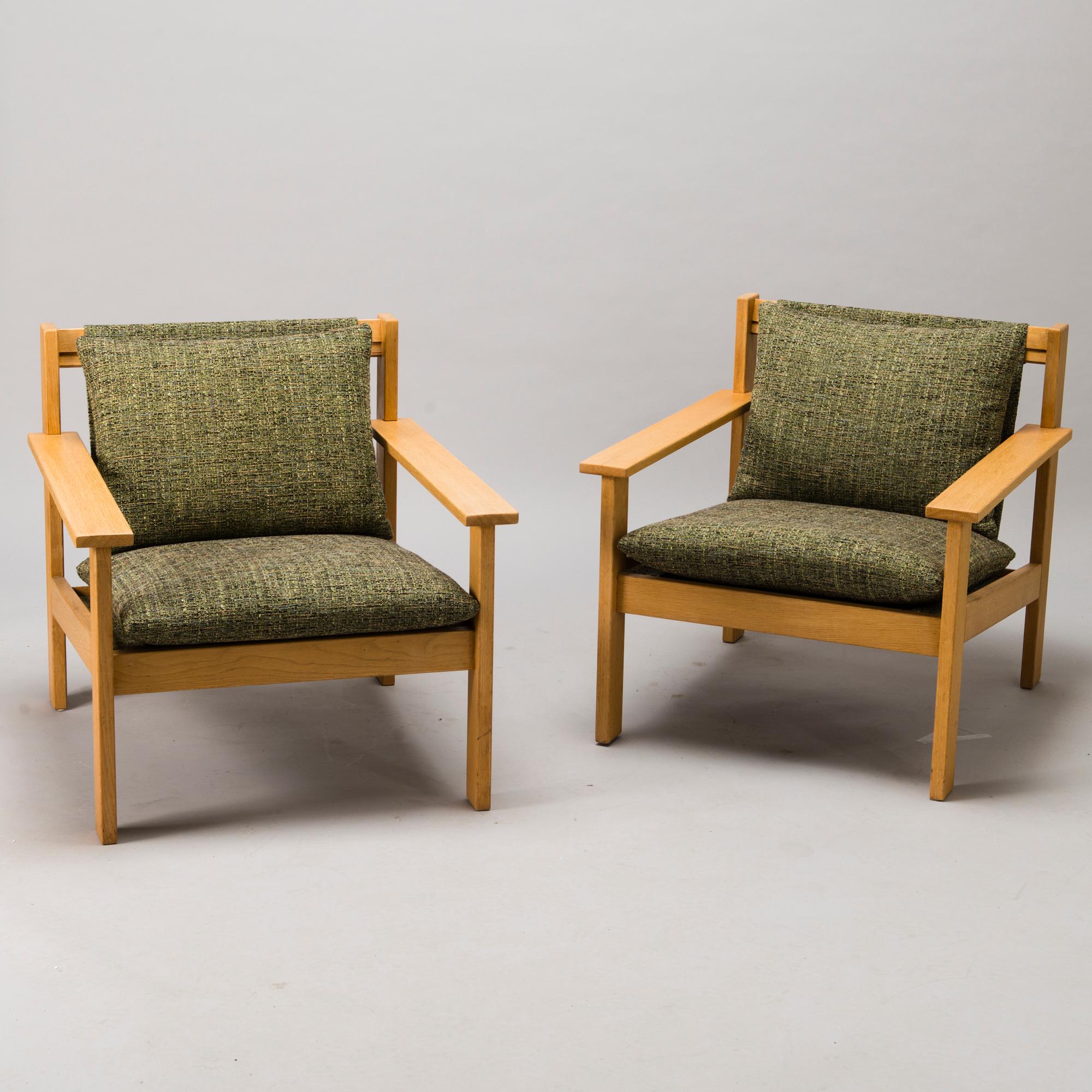 CARL GUSTAF HIORT AF ORNÄS, fåtöljer ett par, "Tapio", för Puunveisto Oy - Träsnideri Ab 1960-tal.