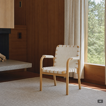 Alvar Aalto, karmstolar 4 st, modell 45, Artek.