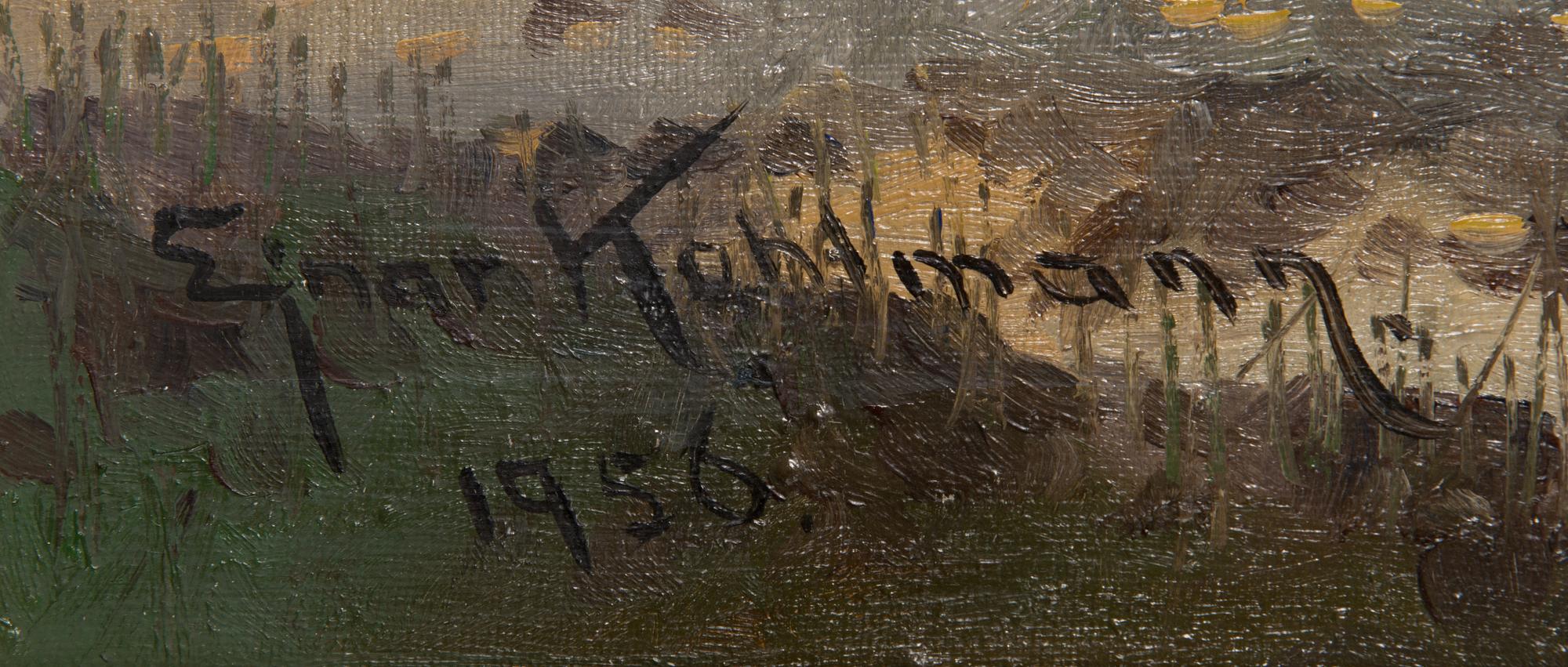 Ejnar Kohlmann, oil on canvas, signed and dated 1956.