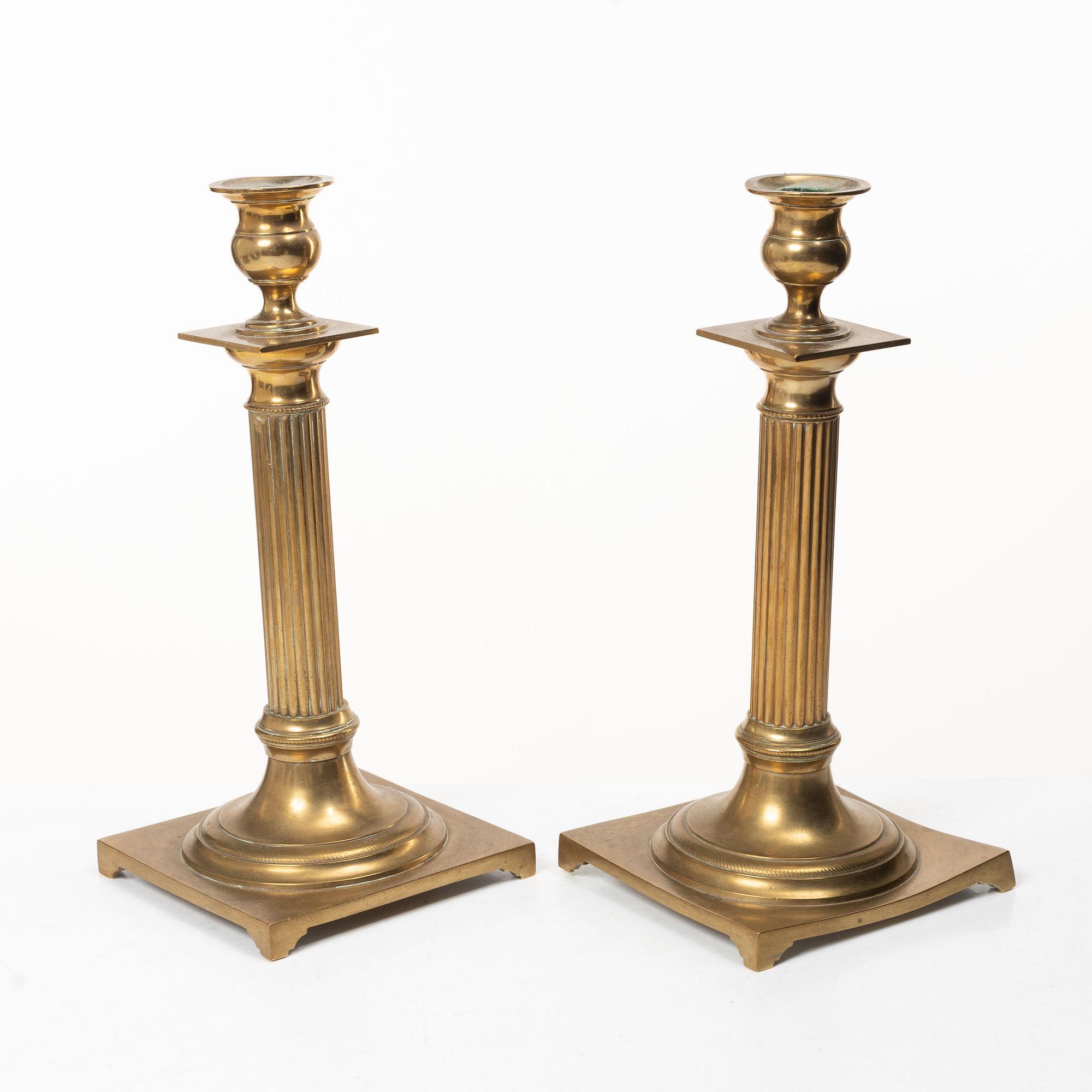 Skultuna Messingsbruk, Candlesticks, a pair, early 20th century.