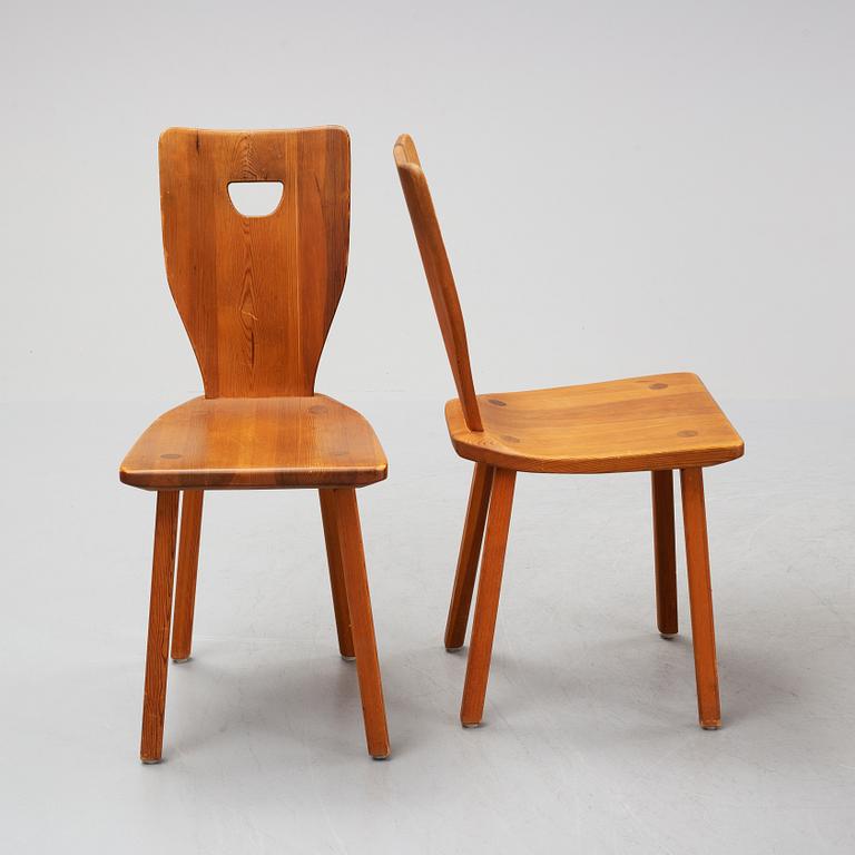 Carl Malmsten, a pine dining table and 6 chairs.