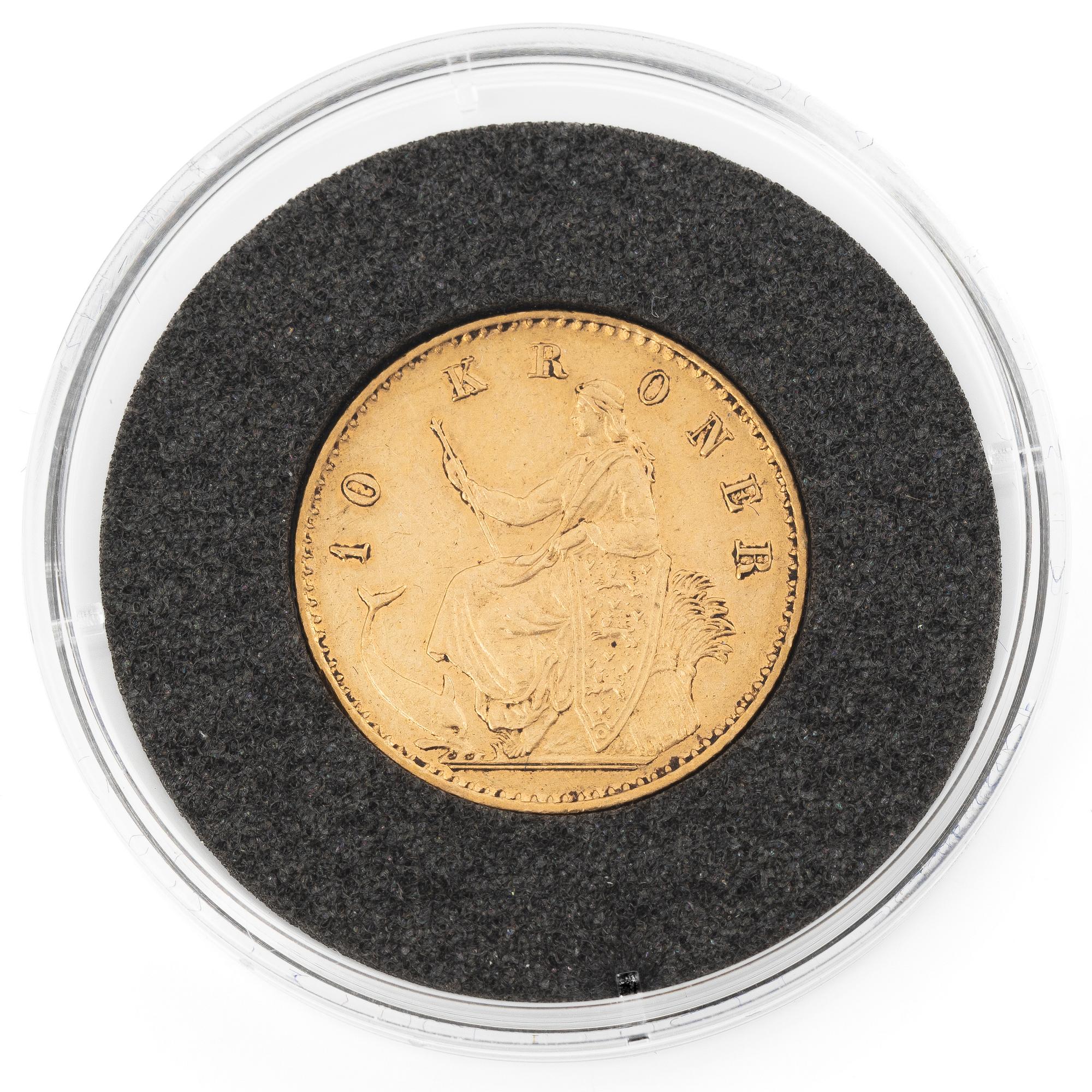 Gold coin, Denmark, Christian IX, 10 kroner, 1873.