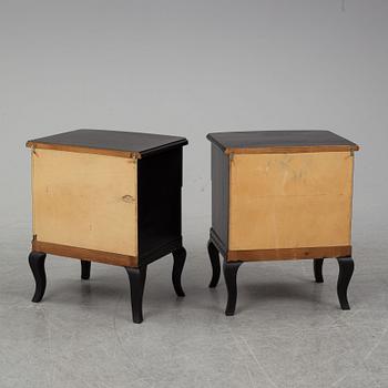 A pair of bed tables.