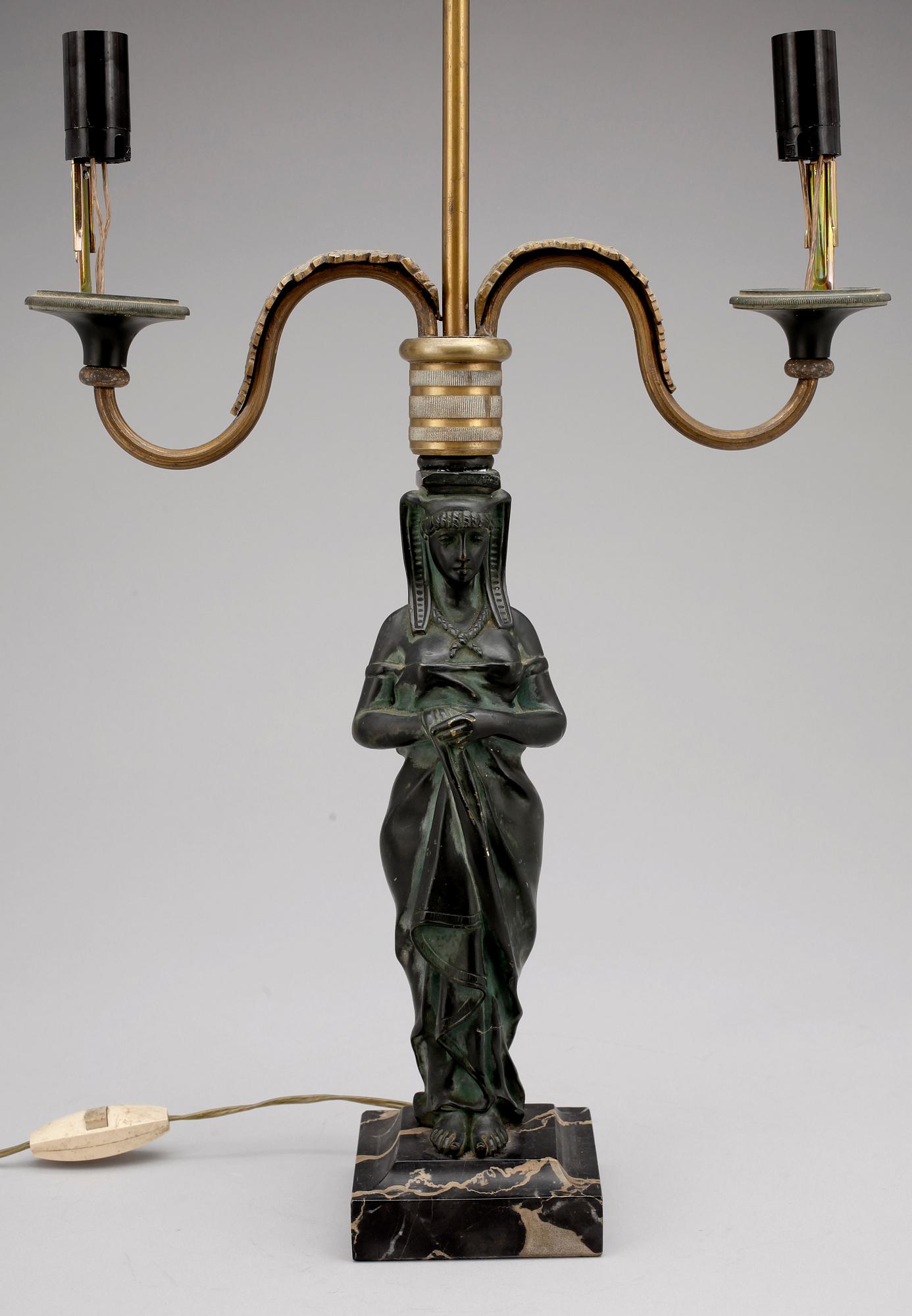 BORDSLAMPA, empirestil, omkring 1900.