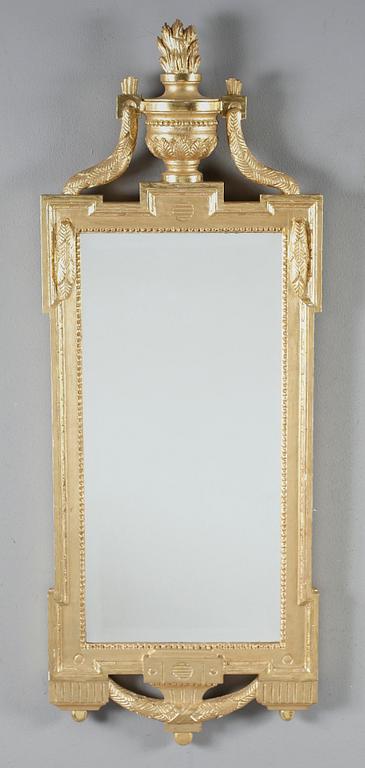 A GILDED IKEA 1990'S GUSTAVIAN STYLE "MEUNIER" MIRROR.