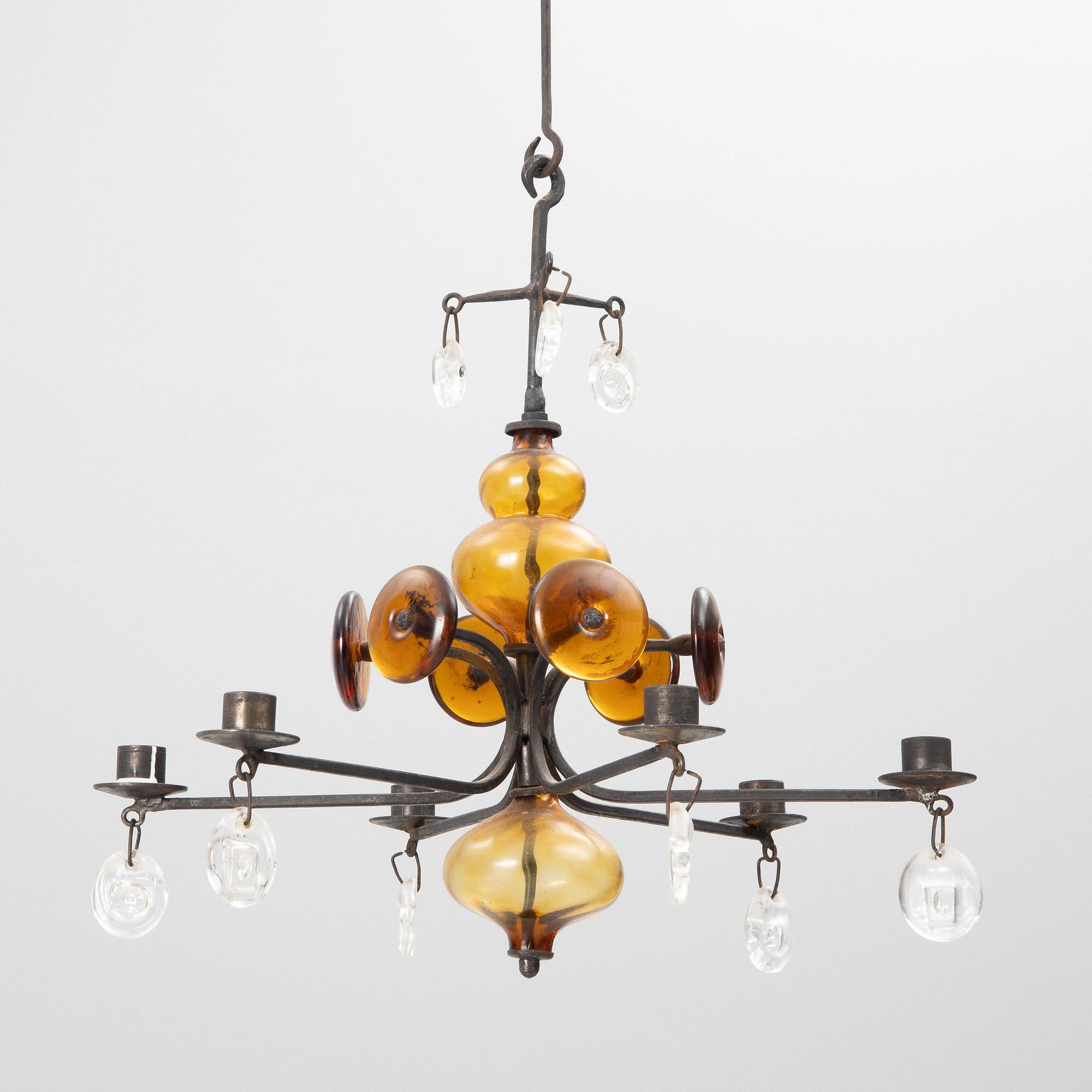 Erik Höglund, chandelier, Boda Smide.