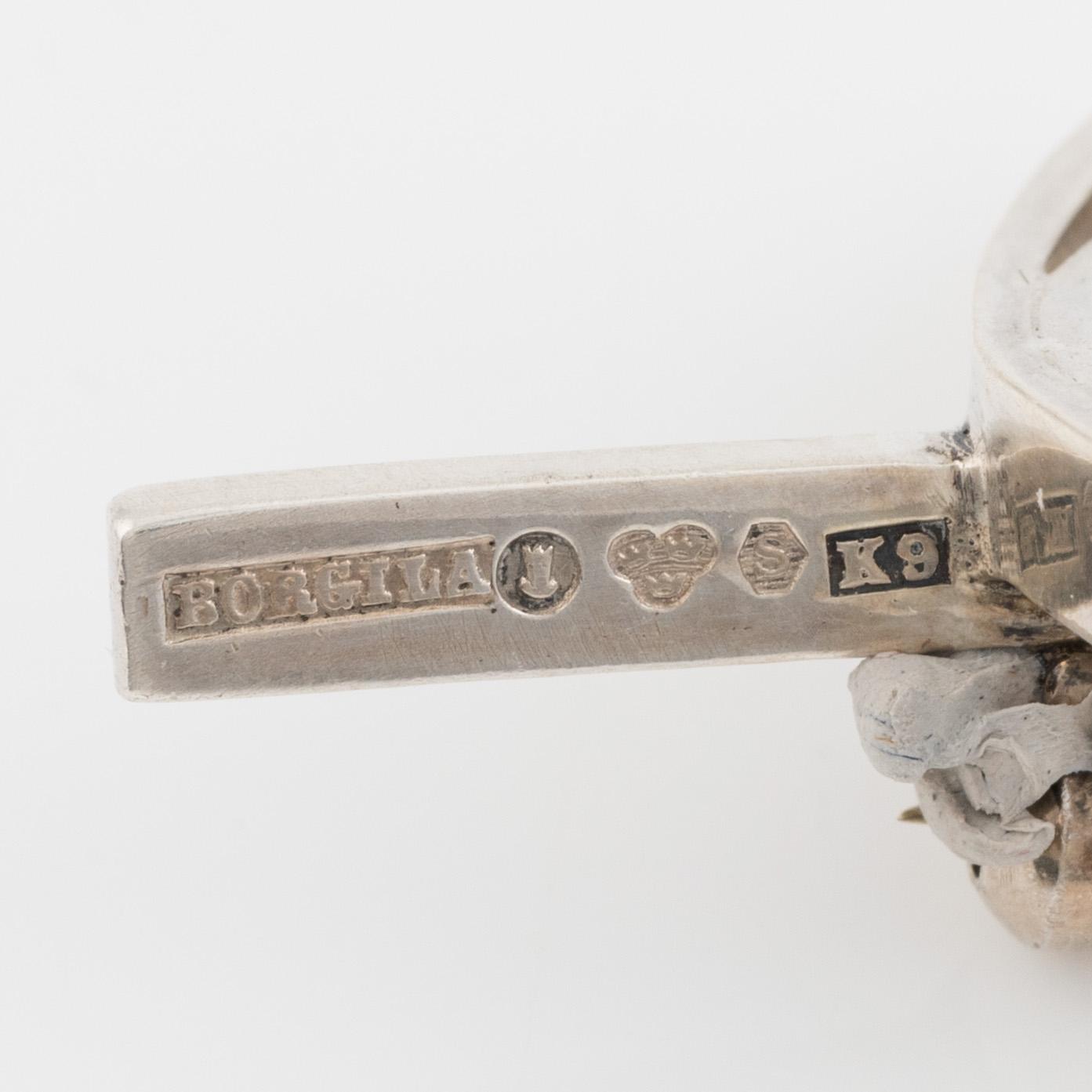 Atelier Borgila, silver brooch.