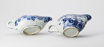 SÅSSNIPOR, 2 st, porslin, Kina, Qianlong (1736-95).