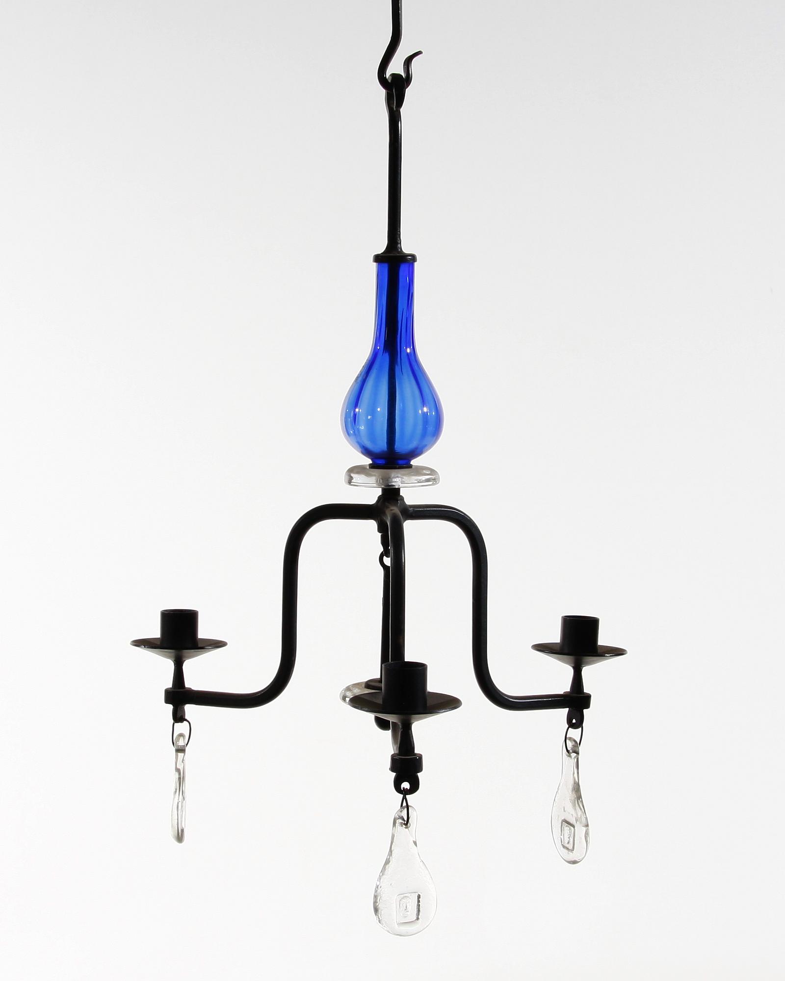 LJUSKRONA, glas och järn, Erik Höglund, h tot 61.