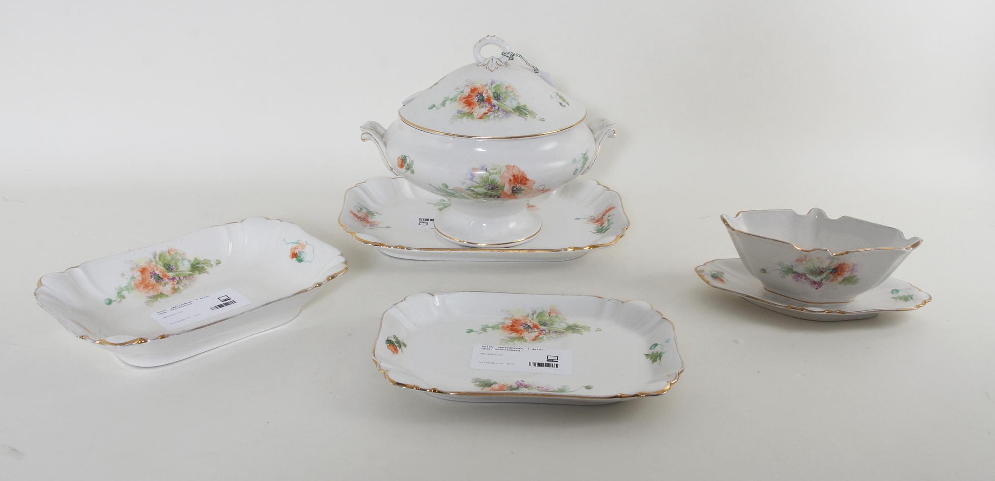 SERVISDELAR, 4 st, opak, Gustafsberg.