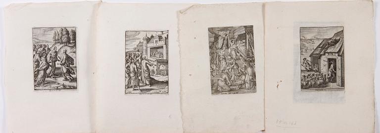 KOPPARSTICK ,33 st, bla efter J. Bourdon, 1700-1800-tal.