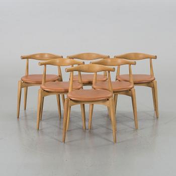 HANS J WEGNER, SIX CHAIRS "CH 20".