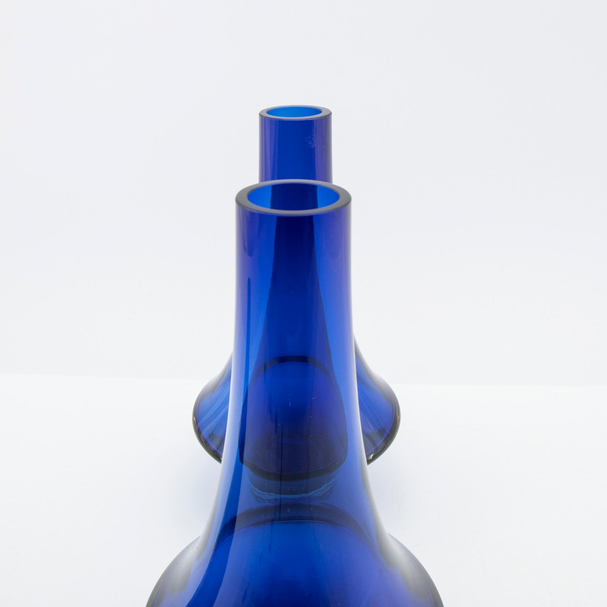 Tamara Aladin, vaser, 3 st, glas, Riihimäen Lasi, 1960/70-tal.