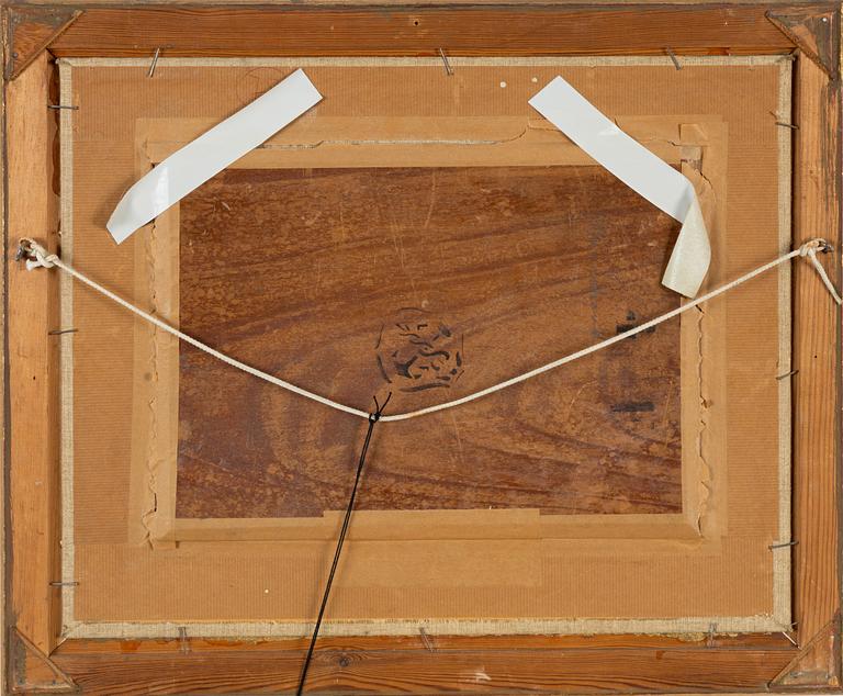 Birger Simonsson, oil on panel, signed BS.