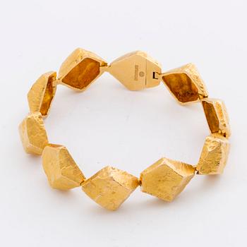 LAPPONIA BRACELET 18K gold, design Björn Weckström 1967 "Lapplands stenar", Finska stämplar.