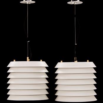 Two late 20th century 'Maija Suspension' pendant lights for Santa & Cole.