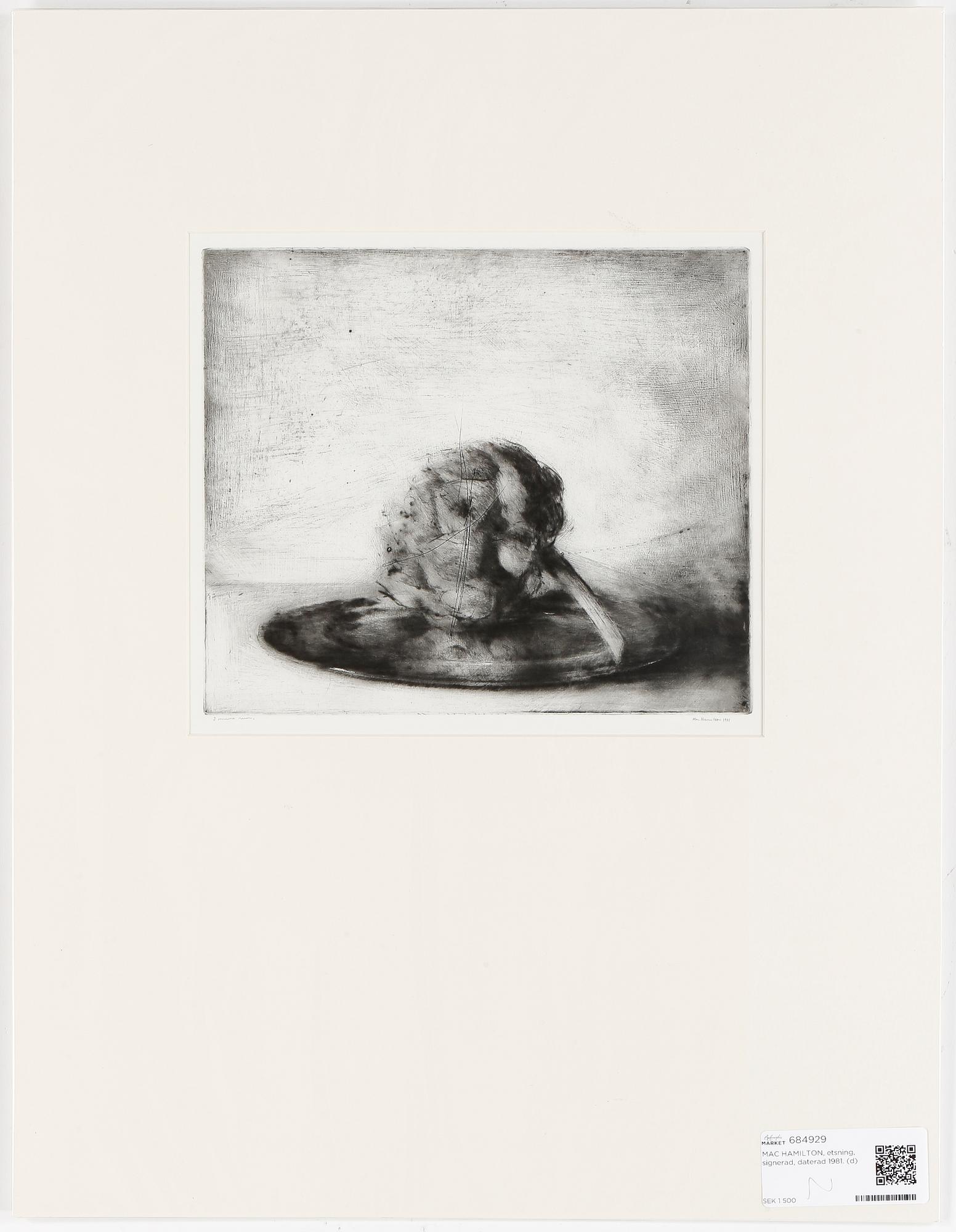 MAC HAMILTON, etsning, signerad, daterad 1981.