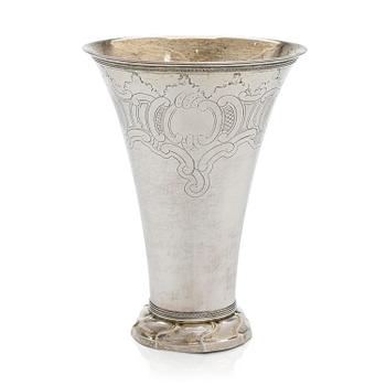 An 18th-century silver cup, maker's mark of Petter Eneroth, Stockholm 1778.