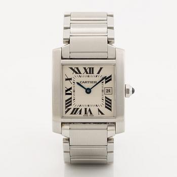 Cartier, Tank Francaise, wristwatch, 25 x 22 (30) mm.