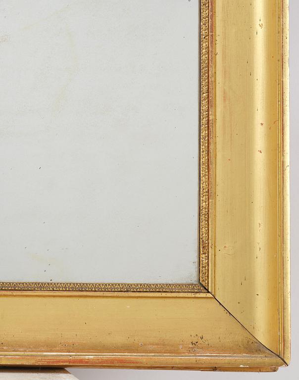 A Swedish giltwood Empire mirror, first part 19th century.