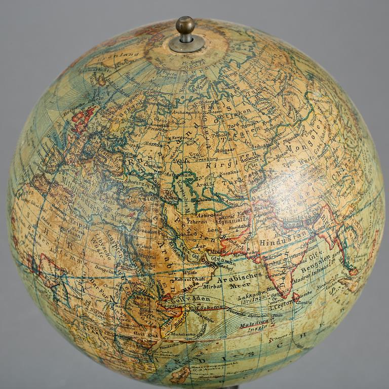 JORDGLOBB, miniatyr, 1890-tal. Ludw. Jul. Heymann. Berlin.