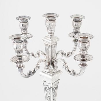 Kandelabrar, ett par, sterling silver, Polar Art, Stockholm (verksam 1980-2009).