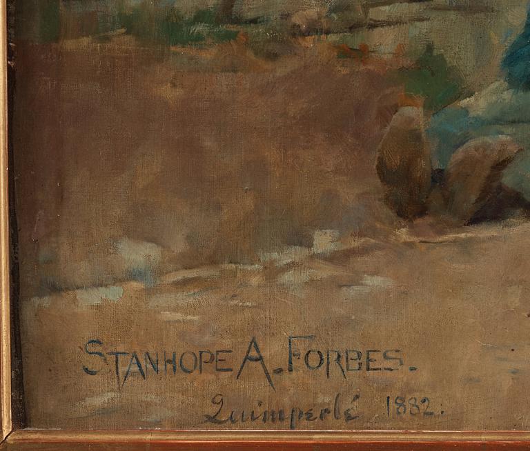 Stanhope A. Forbes, Utanför Chapelle Saint-David i Quimperlé, motiv från Bretagne.